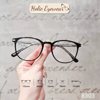 Gọng kính cận nhựa dẻo dáng oval 8303 mắt kính cận nam nữ Holie Eyewear