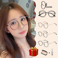 Gọng kính cận nữ chất liệu nhựa lõi kim loại phong cách trẻ trung MS03