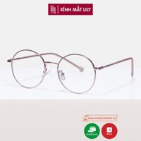 gọng kính cận nữ  Gọng kính cận nam nữ Lilyeyewear kim loại mắt tròn nobita màu sắ