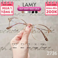 Gọng kính cận nữ kim loại LAMY mắt kính nữ gọng tròn 2736