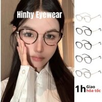 Gọng Kính Cận Nữ Mắt Mèo Kim Loại Bọc Nhựa Cao Cấp Giả Cận 11930 Thời Trang Hinhy Eyewear Cá Tính