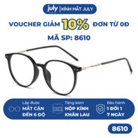 Gọng kính cận nữ mắt tròn kim loại bọc nhựa phong cách Hàn Quốc dễ đeo hợp với nhiều dáng mặt 8610