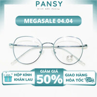 Gọng Kính Cận Nữ Tròn Kim Loại 72319 - Mắt Kính Nữ Thời Trang Nhiều Màu Pansy