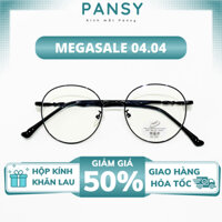 Gọng Kính Cận Nữ Tròn Kim Loại 30033 - Mắt Kính Nữ Thời Trang Nhiều Màu Pansy