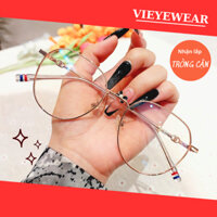 Gọng kính cận nữ VE15 VIEYEWEAR dáng oval kính mắt thời trang dễ đeo chất liệu kim loại