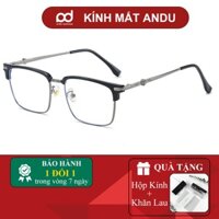 Gọng kính cận nửa viền thời trang nam nữ ANDU EYEWEAR dáng vuông chất liệu TITAN - 31262