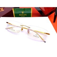 GỌNG KÍNH CẬN OMEGA TITANIUM MẠ VÀNG 18K.