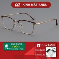 Gọng kính cận thời trang nam nữ ANDU EYEWEAR browline dáng chữ nhật chống tia UV- 31342