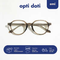 Gọng kính cận thời trang nam nữ EMI dáng bo vuông nhựa cao cấp gọng kim loại unisex OPTIDOTI