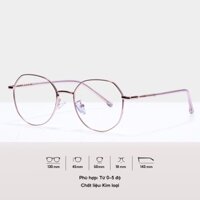 Gọng kính cận thời trang nữ WILSON GLASSES mắt đa giác kim loại giả cận thanh mảnh 29183