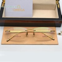 Gọng kính cận titanium mạ vàng 18k omega TT24