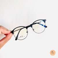 Gọng kính cận tròn gọng kính kim loại, kính nửa gọng browline Tr90 2736