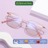 Gọng kính cận tròn kim loại MACHY 72835 mắt kính cận có độ đổi màu chống ánh sáng xanh nam nữ thời trang