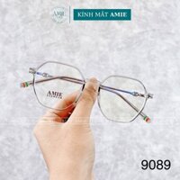 Gọng kính cận tròn to AMIE Eyewear mắt kính nhựa nam nữ đeo giả cận thời trang 9089