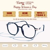 Gọng kính cận unisex dáng mắt đa giác cá tính chất liệu nhựa Hàn Quốc cao cấp YUME eyewear 014