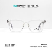 Gọng kính cận vuông A4-S nam nữ chính hãng JULIAN by ZACCODY nhập khẩu Eye Center Vietnam - C4 Trong suốt