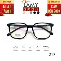 Gọng kính cận vuông bo góc bản to 217 mắt kính thời trang trẻ trung LAMY