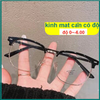 Gọng Kính Cận Vuông Đổi Màu Mắt Kính Chống Ánh Sáng Xanh Tia UV Thời Trang Nam Nữ 0~-6 Độ Trong Suốt