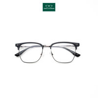 Gọng kính cận vuông nửa viền clubmaster kính thời trang nam nữ Trimyli Eyewear H70809