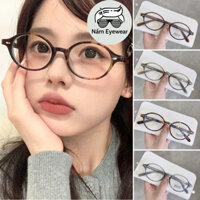 Gọng kính cao cấp chuyên lắp cận y2k tròn dẹt oval Bayonetta lọc ánh sáng xanh Nấm Eyewear 9141