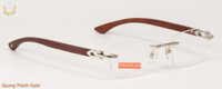 Gọng kính Cartier CT02870 gỗ tự nhiên Bubinga