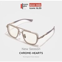 Gọng kính CHROME HEARTS phiên bản cao cấp chuẩn 1:1 chất liệu titanium siêu nhẹ lens giả cận chống tia uv400