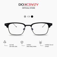 Gọng kính chữ nhật DOKCRAZY BAKAN Hợp Kim, Chống ánh sáng xanh,UV400, thiết kế đơn giản basic dễ đeo