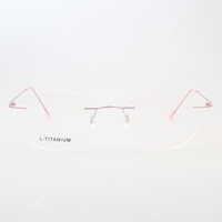 Gọng kính khoan không viền Titan form nữ tính A Dong Eyewear