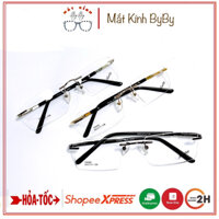 Gọng Kính Khoan không Viền Mảnh Nhẹ Thời Trang LẮP ĐƯỢC KÍNH ĐỘ CẬN