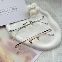 Gọng Kính Không Viền Thời Trang Gọng Trơn Bản Nhỏ Mắt Chống UV