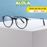 Gọng Kính Mắt Cận Nam Nữ ALOLA Mặt Kính Gọng Tròn Chông Tia UV Ánh Sáng Xanh Đổi Màu Khi Ra Nắng Thời Trang