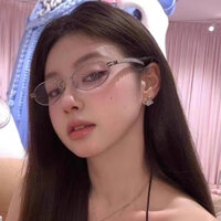 Gọng kính mắt không độ g.m 2024 Y2K viền tim đá cực xinh