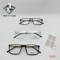 Gọng kính mắt kính nam nữ Gió Store Police, mắt vuông, mắt kính 0 độ có thể lắp kính cận, loạn