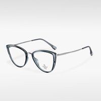 Gọng kính mắt mèo dáng bầu tròn chân kim loại siêu xinh