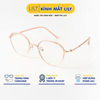 Gọng kính mắt nam nữ LILY EYE WEAR kiểu dáng đa giác tròn hiện đại chất liệu nhựa cao cấp màu sắc thời trang 5764