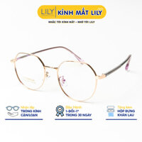 Gọng kính mắt nam nữ LILY EYEWEAR chất liệu kim loại cao cấp nhẹ, chắc chắn màu sắc, kiểu dáng thời trang 30090KOR