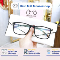 Gọng kính mắt nam nữ Mousesshop chất liệu nhựa dẻo mắt vuông đeo thời trang và lắp cận mã 501