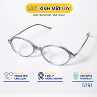 Gọng kính mắt Oval nam nữ LILYEYEWEAR chất liệu nhựa cao cấp kiểu dáng hiện đại màu sắc thời trang thanh lịch 5791
