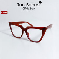 Gọng kính mắt thời trang Jun Secret chất liệu nhựa mắt mèo dày dặn JS33A62