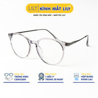 Gọng kính mắt tròn nam nữ LILY EYE WEAR chất liệu nhựa cao cấp chắc chắn màu sắc và kiểu dáng thời trang 30060KOR