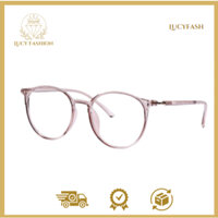 Gọng kính mắt tròn nam nữ nhà Lucyfash chât liệu nhựa dẻo thanh mảnh tôn mặt đẹp