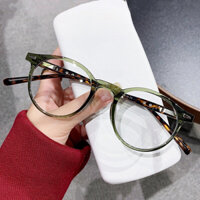 Gọng kính mắt tròn nam nữ thời trang chất liệu cao cấp, nhẹ, Chống ánh sáng xanh,UV400