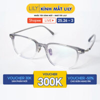Gọng kính mắt vuông bo góc nam nữ LILYEYEWEAR chất liệu nhựa Acetate cao cấp, kiểu dáng hiện đại thanh lịch 3161