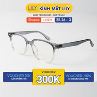 Gọng kính mắt vuông bo góc LILYEYEWEAR chất liệu nhựa cao cấp chắc chắn kiểu dáng hiện đại màu sắc thanh lịch 23054KOR