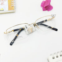 GỌNG KÍNH NAM, GỌNG KIMK LOẠI, PHOM VUÔNG CHUẨN, SANG TRỌNG, CHÍNH HÃNG ESSENTIALS E70007 - Vàng viền da beo