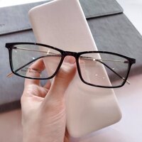 Gọng Kính Nam Nữ Mắt Vuông Hàn Quốc Gọng Kim loại tăm Cao Cấp Đen