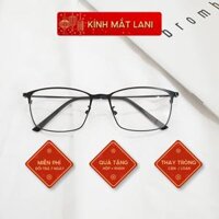 Gọng kính nam nữ thời trang dáng chữ nhật kim loại thanh mảnh LANI 9042 - Lắp mắt cận có độ theo yêu cầu - Mắt UV 0-6độ