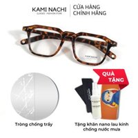 Gọng kính nhựa dáng vuông KAMI NACHI phong cách Âu Mỹ Z3327 - Da beo - Kèm tròng chống trầy