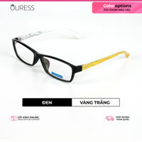 Gọng kính nhựa dẻo tr90 thời trang nam nữ Ouress 86010 - Đen Vàng Họa Tiết