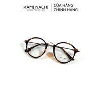 Gọng kính nhựa phối kim loại KAMI NACHI kiểu dáng đơn giản phong cách retro 3449 - Da beo